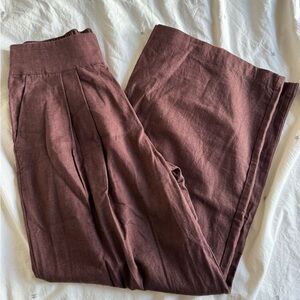 Abercrombie Linen Blend Wide Leg Pants